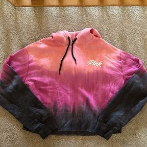 VS Pink ombré cropped sweatshirt